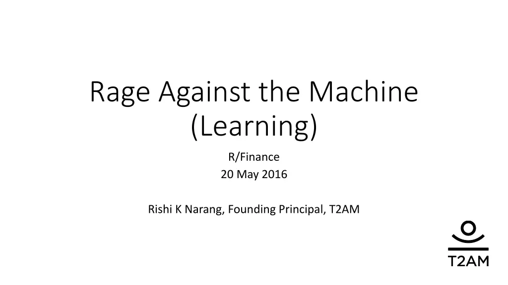 rage against the machine learning n.w
