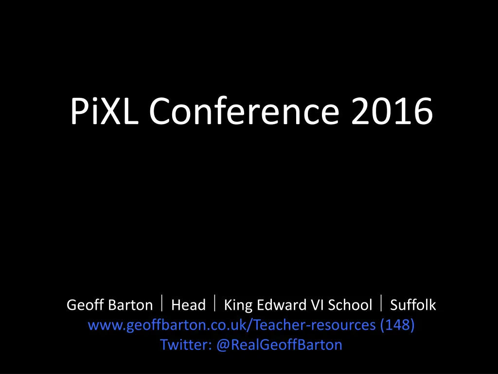 pixl conference 2016 n.w