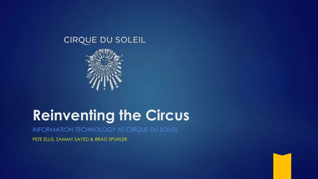reinventing the circus information technology n.w