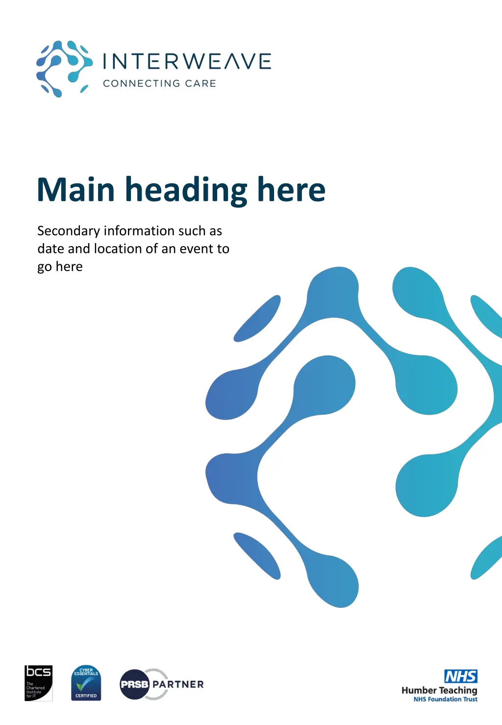 main heading here n.w