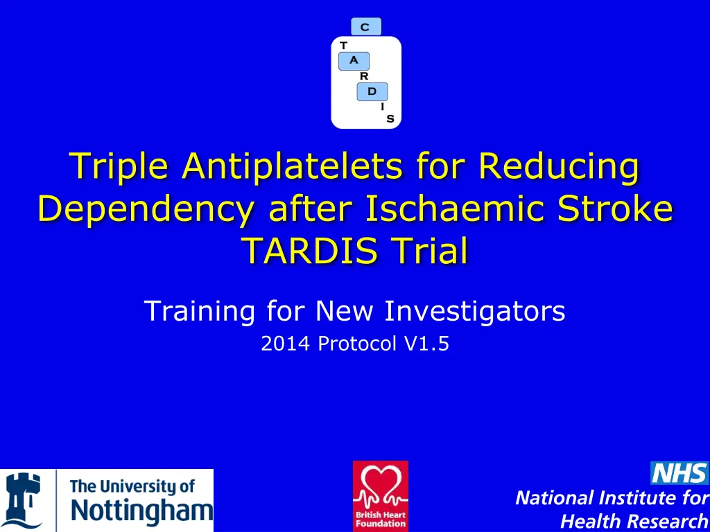 triple antiplatelets for reducing dependency n.w