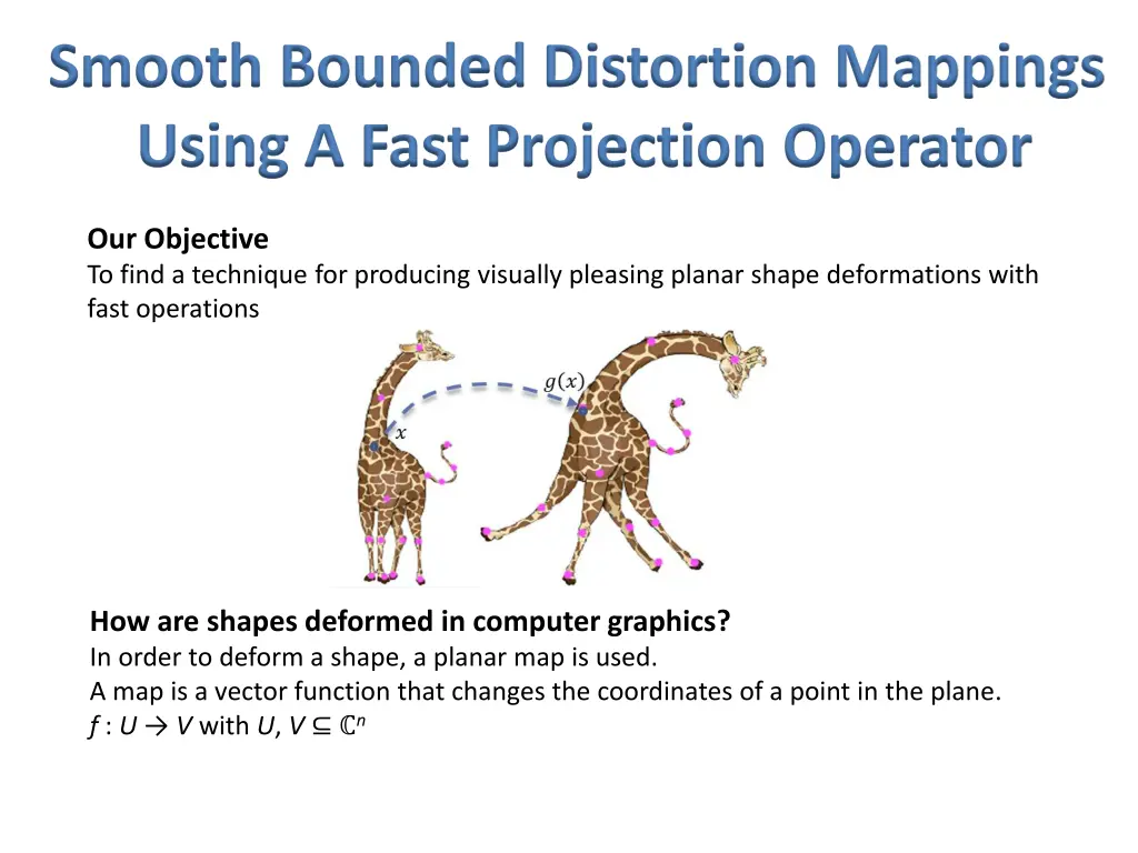 smooth bounded distortion mappings using a fast n.w