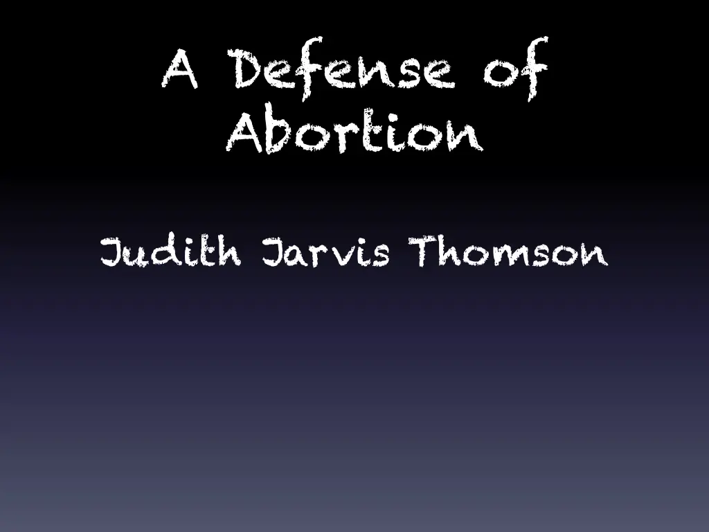 a defense of abortion n.w