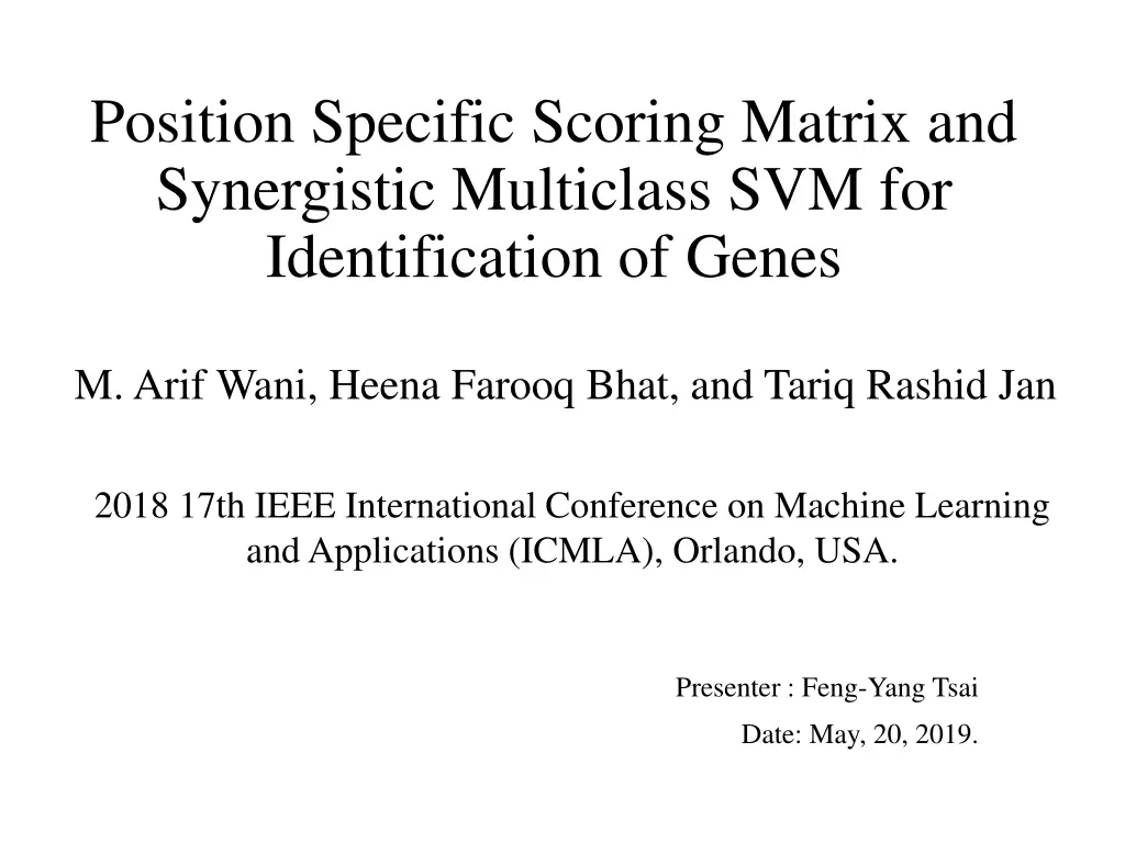 position specific scoring matrix and synergistic n.w
