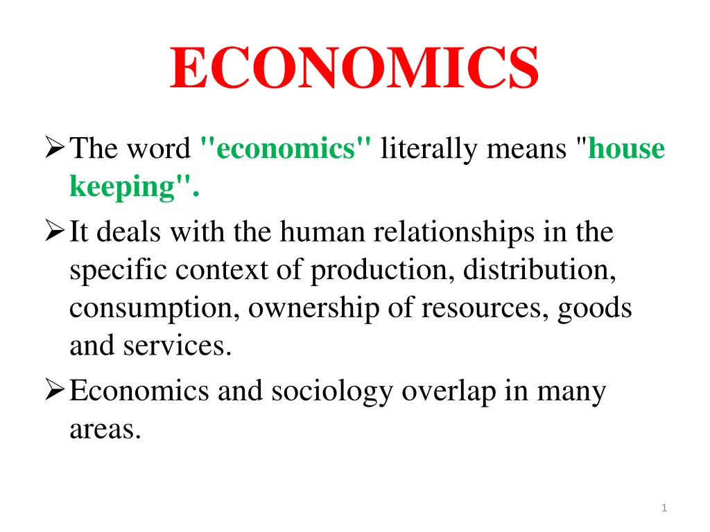 economics n.w