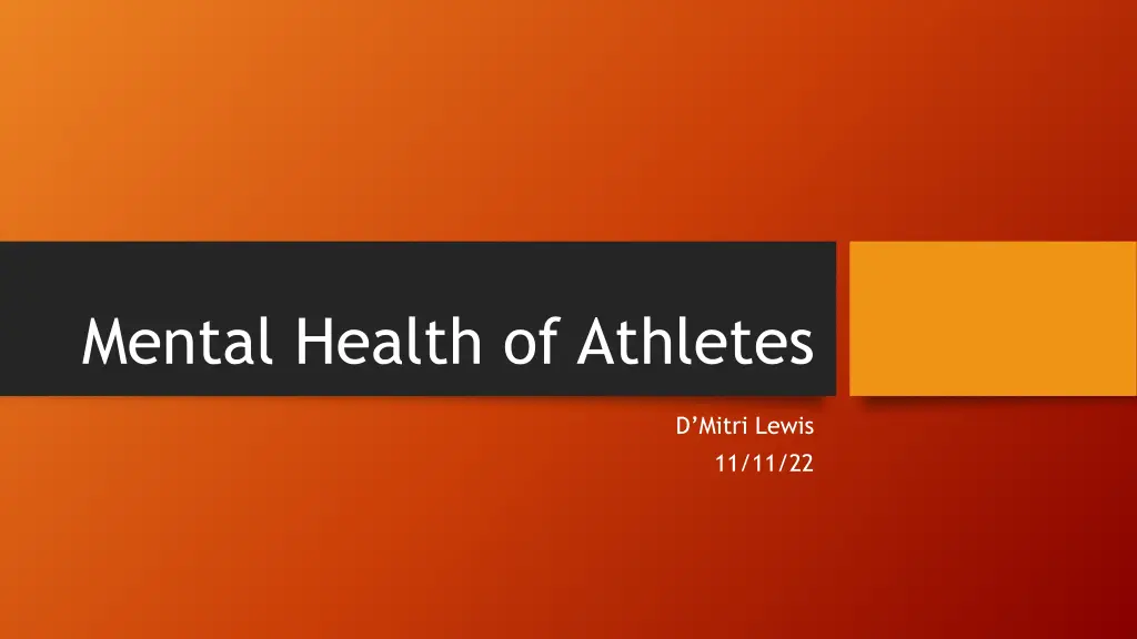 mental health of athletes n.w
