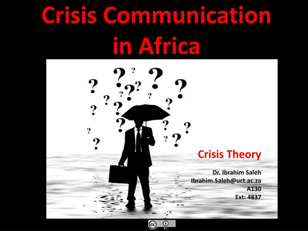 crisis communication in africa n.w