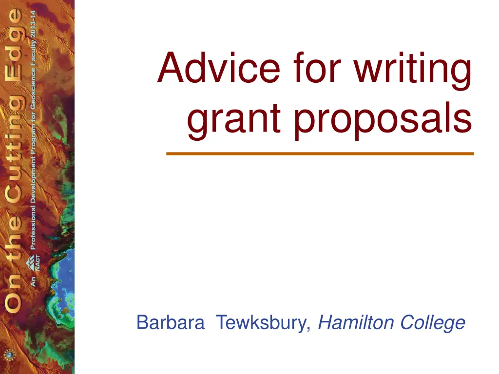 advice for writing grant proposals n.w