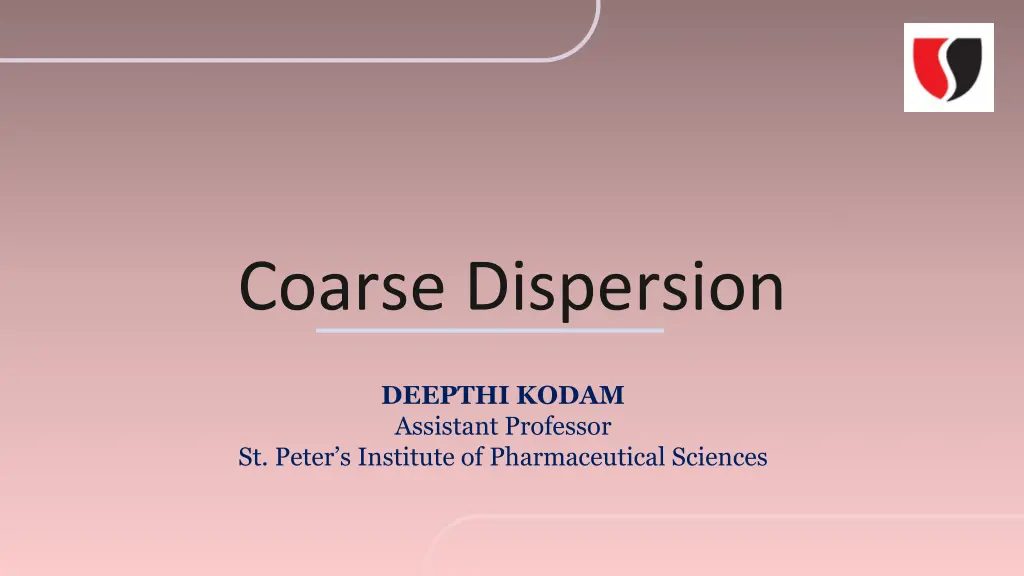 coarse dispersion n.w