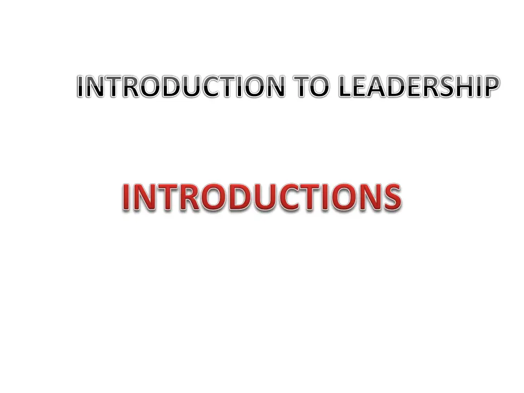 introduction to leadership n.w
