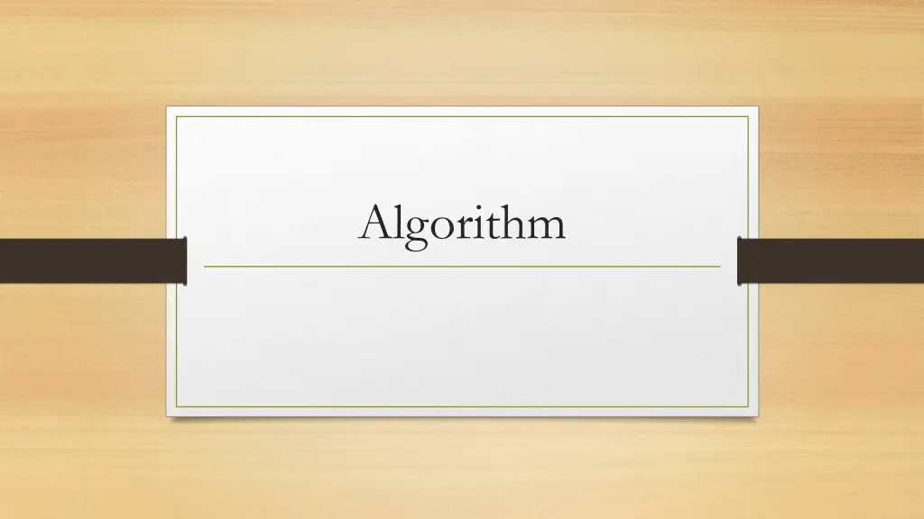 algorithm n.w