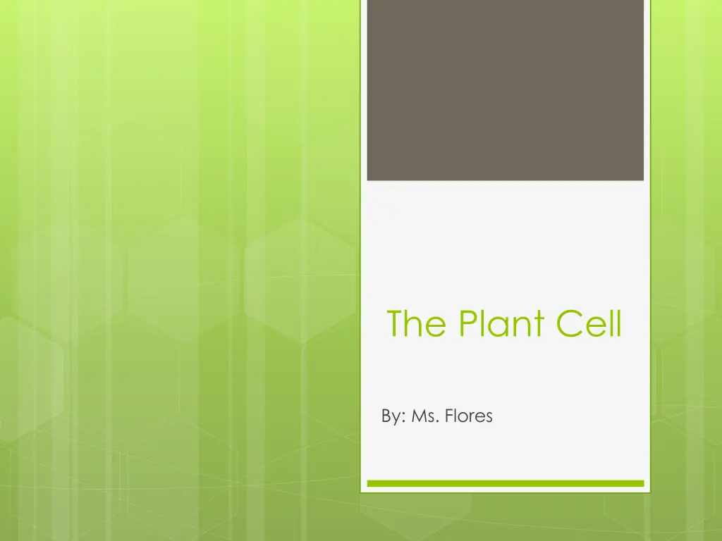 the plant cell n.w