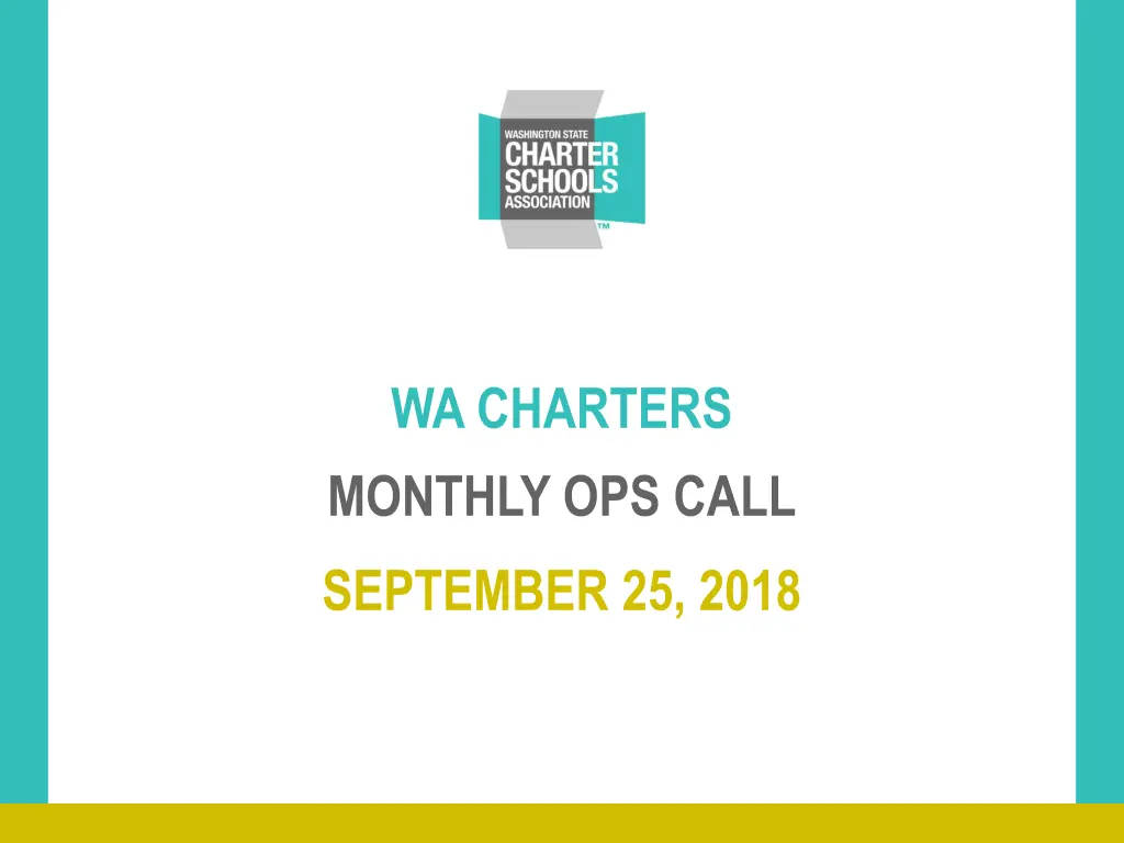 wa charters monthly ops call n.w