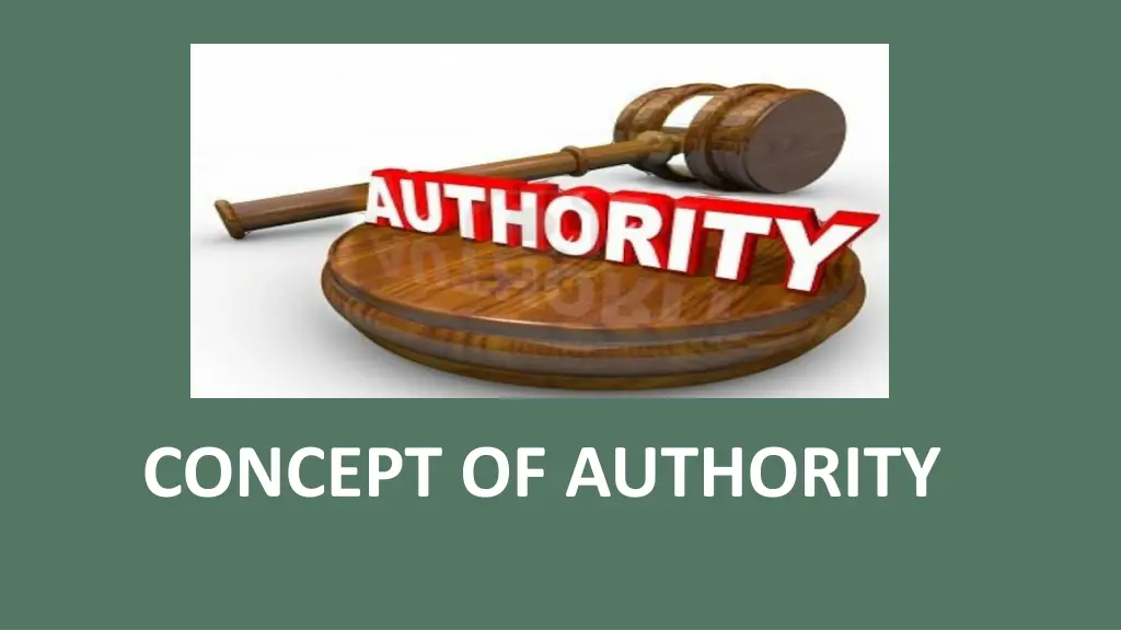 concept of authority n.w