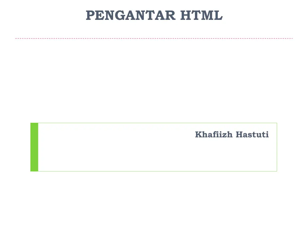 pengantar html n.w