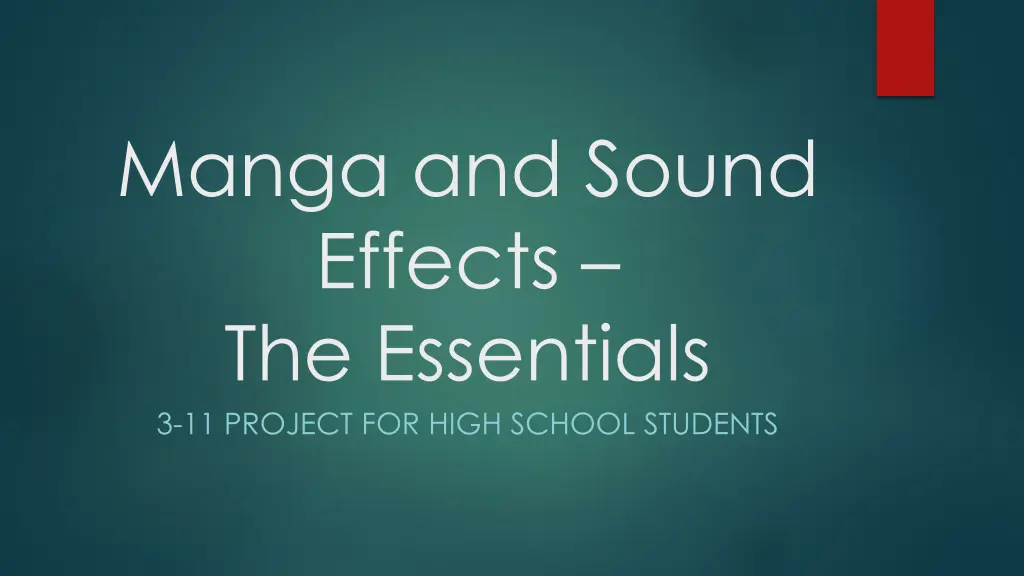 manga and sound effects the essentials n.w