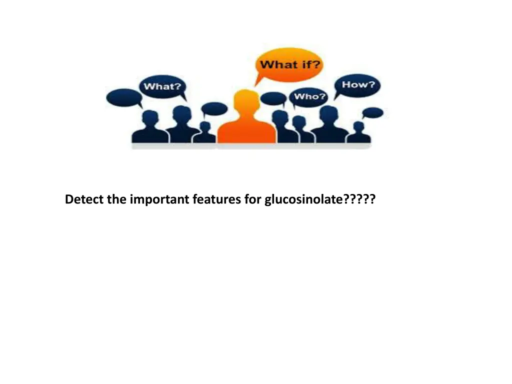 detect the important features for glucosinolate n.w