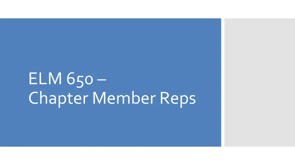 elm 650 chapter member reps n.w