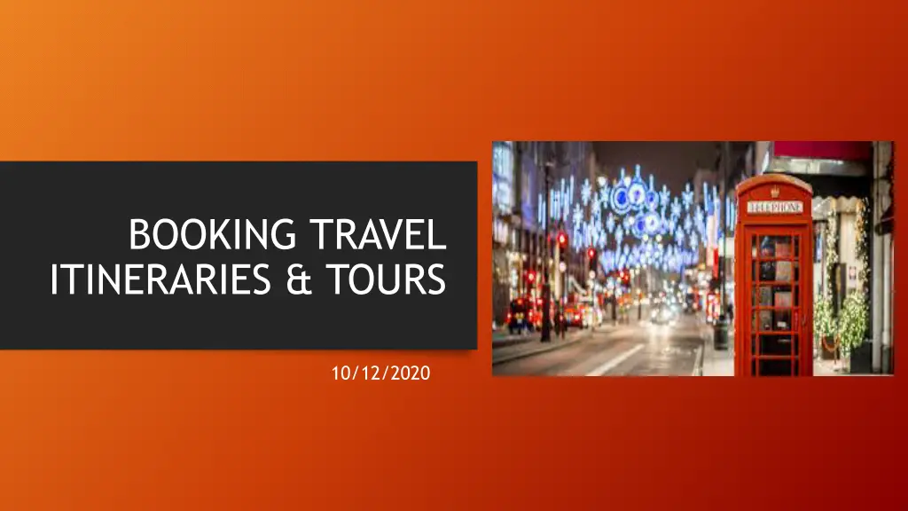 booking travel itineraries tours n.w