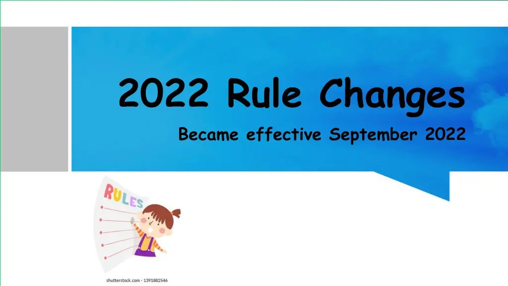2022 rule changes became effective september 2022 n.w