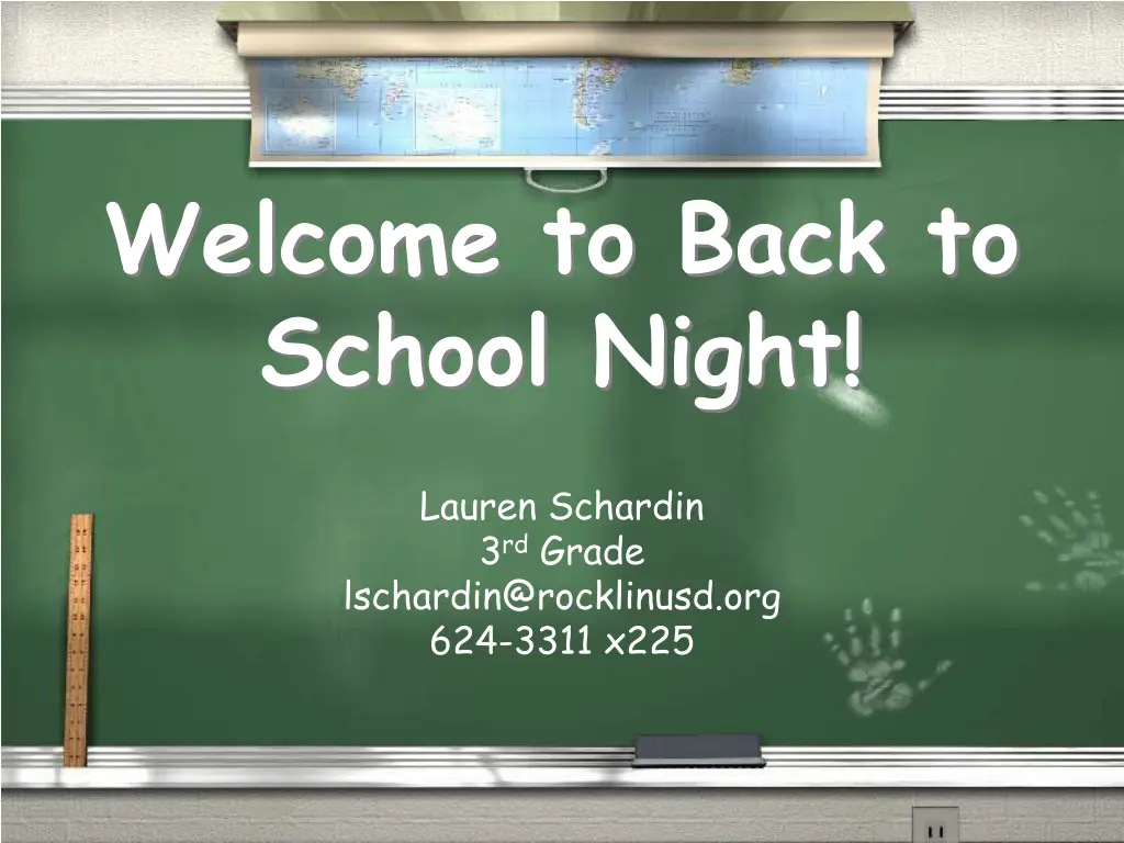 welcome to back to school night n.w