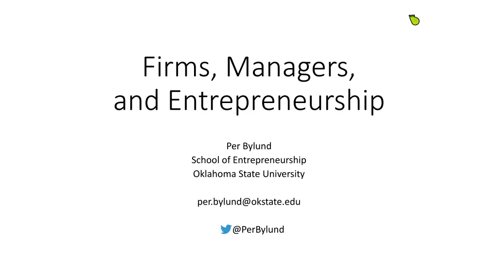 firms managers and entrepreneurship n.w