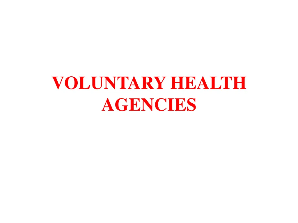 voluntary health agencies n.w