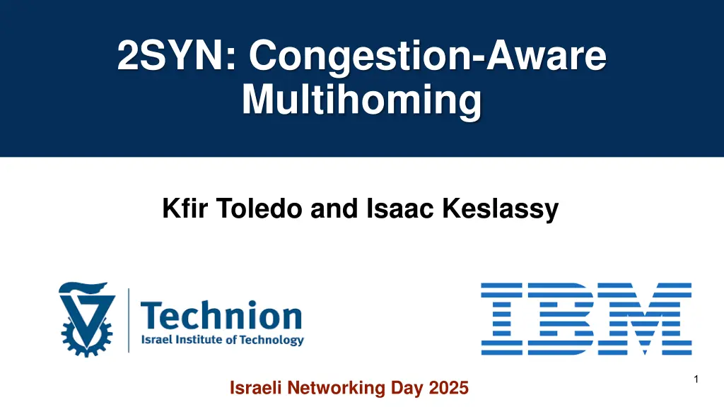 2syn congestion aware multihoming n.w