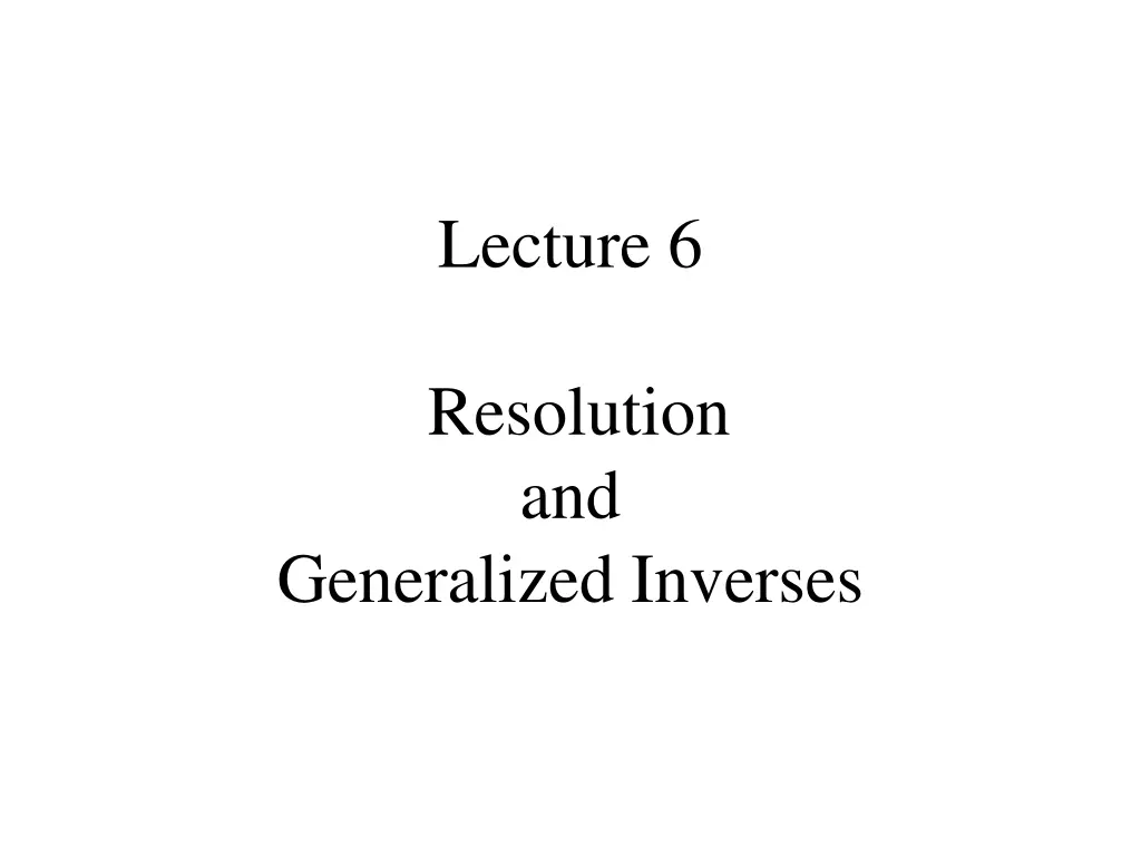 lecture 6 n.w
