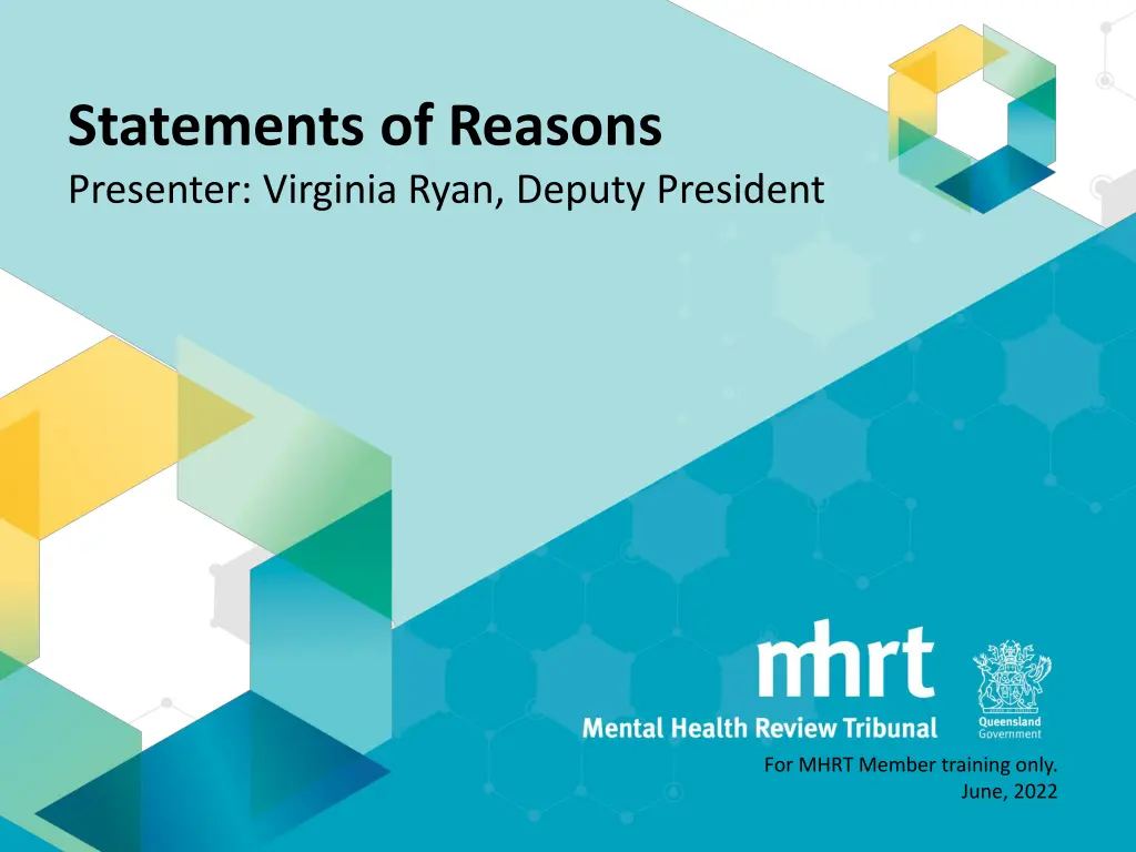 statements of reasons presenter virginia ryan n.w