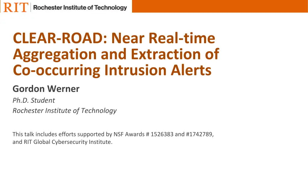 clear road near real time aggregation n.w