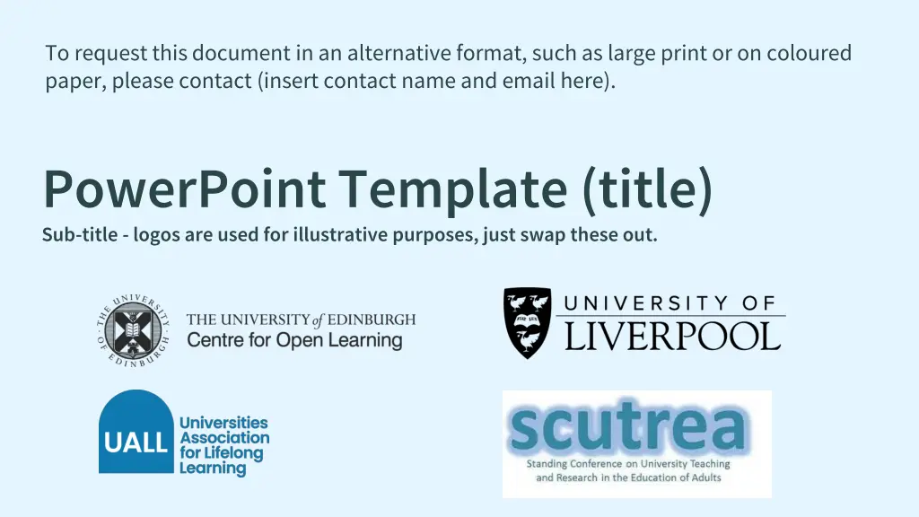 to request this document in an alternative format n.w