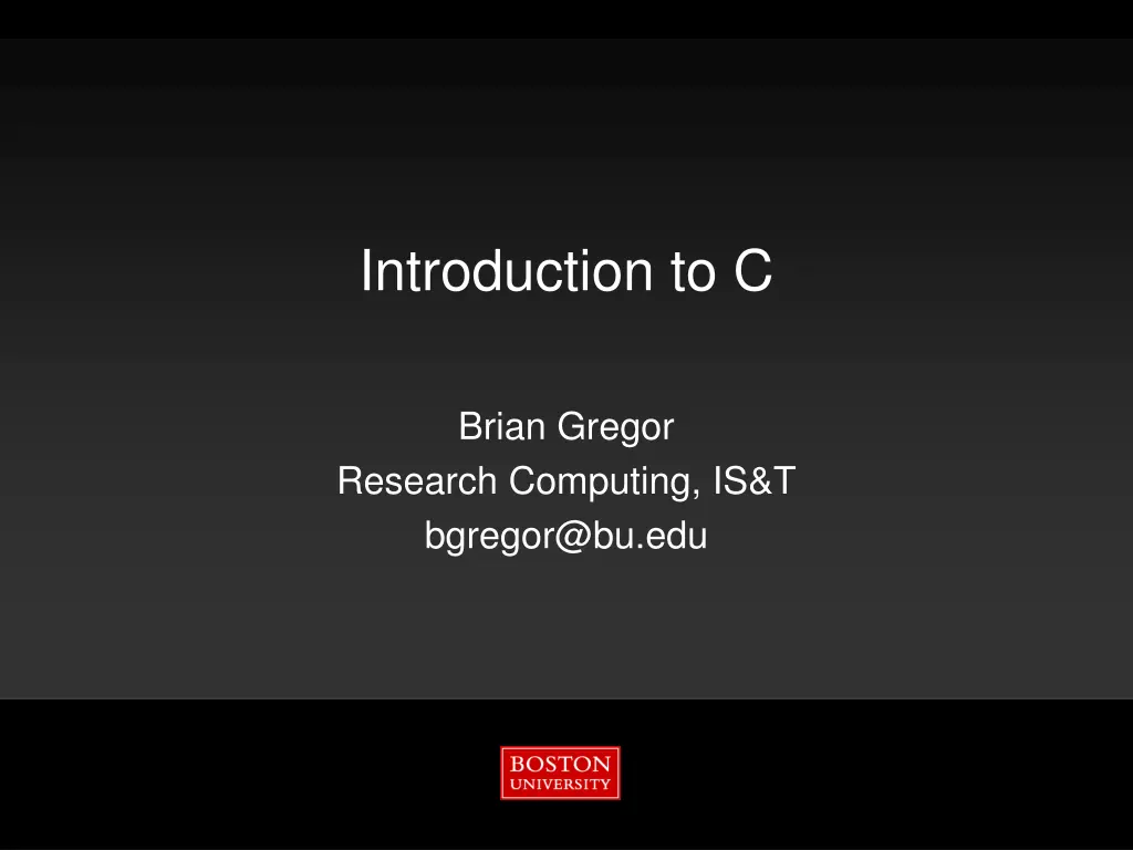 introduction to c n.w
