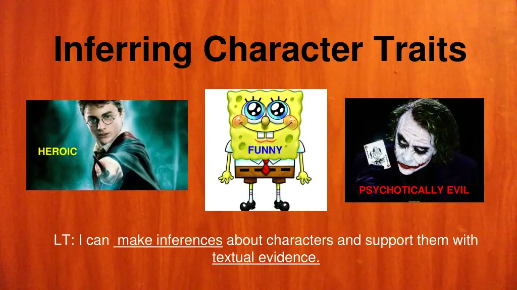 inferring character traits n.w