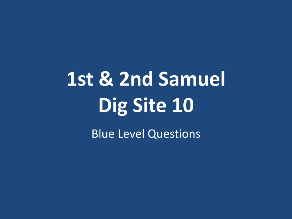 1st 2nd samuel dig site 10 n.w