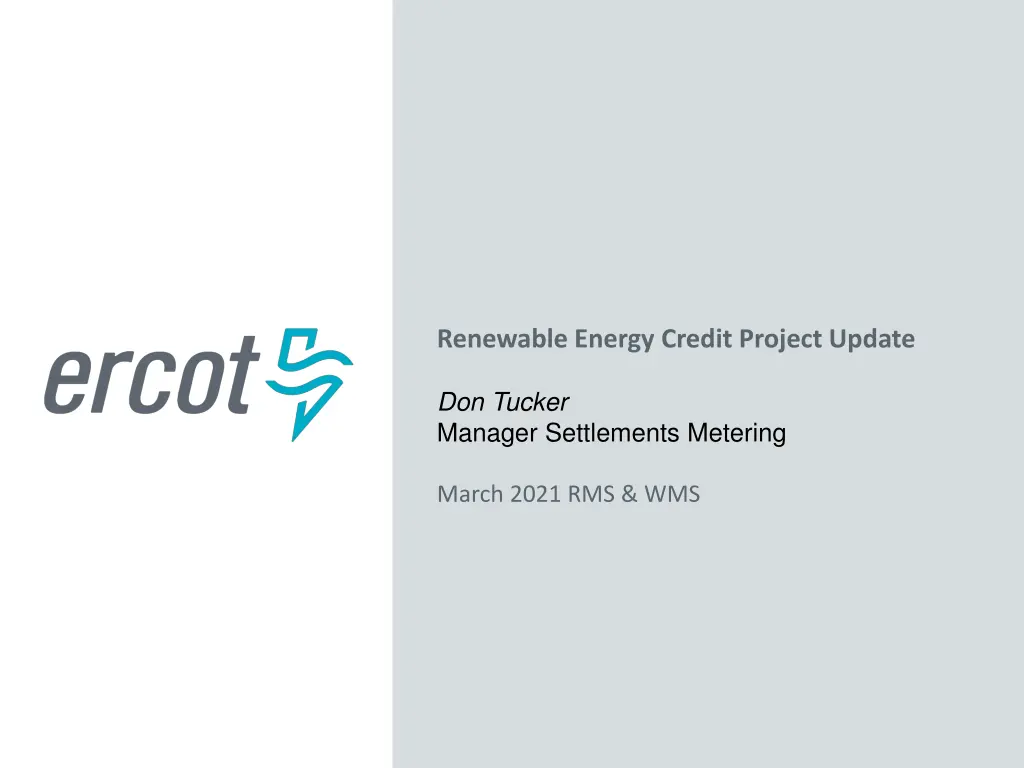 renewable energy credit project update n.w