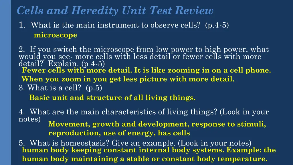 cells and heredity unit test review 1 what n.w