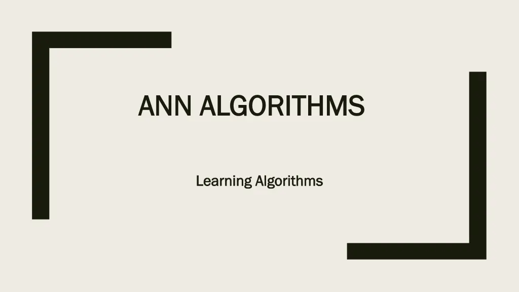 ann ann algorithms algorithms n.w
