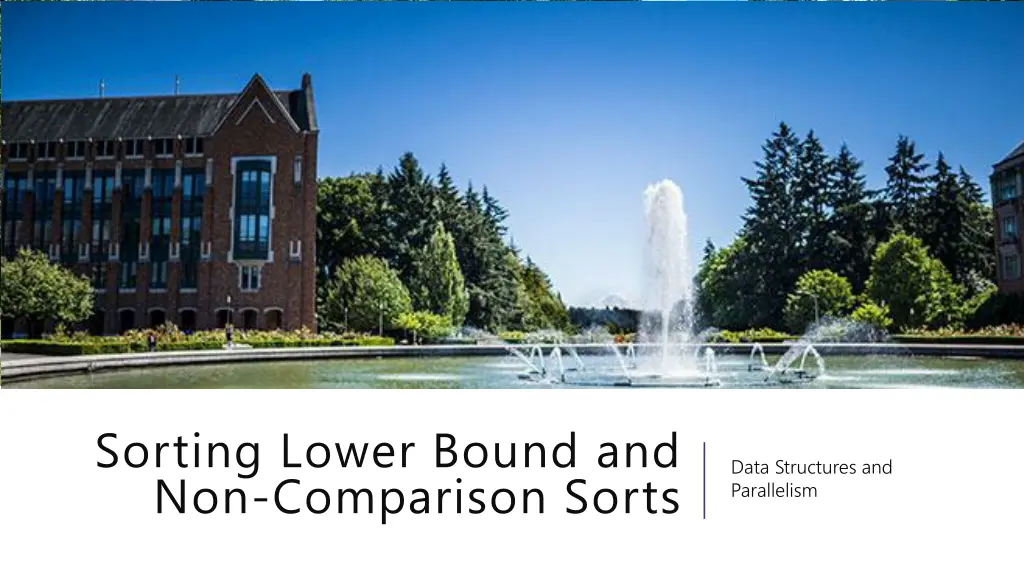 sorting lower bound and non comparison sorts n.w