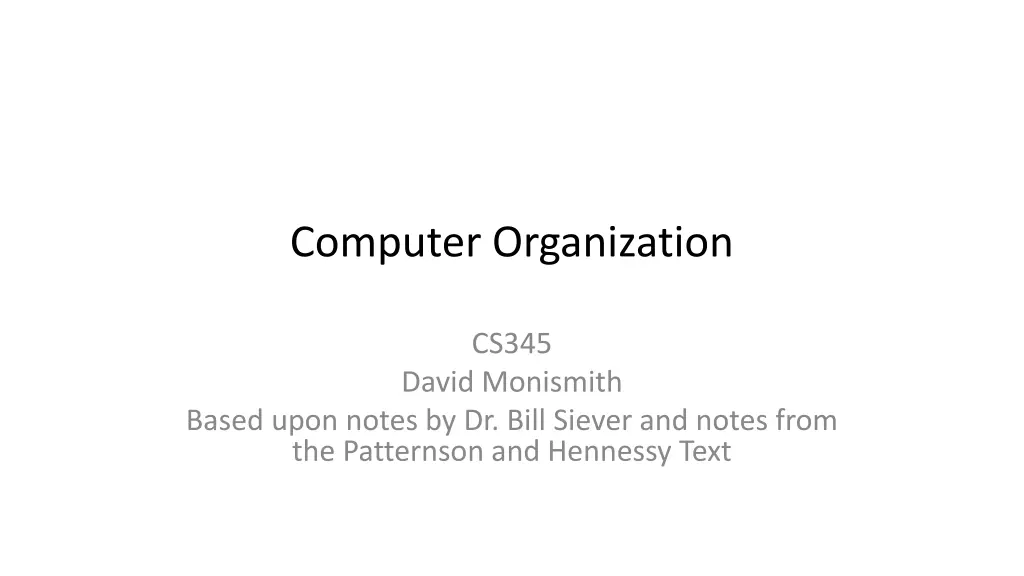 computer organization n.w