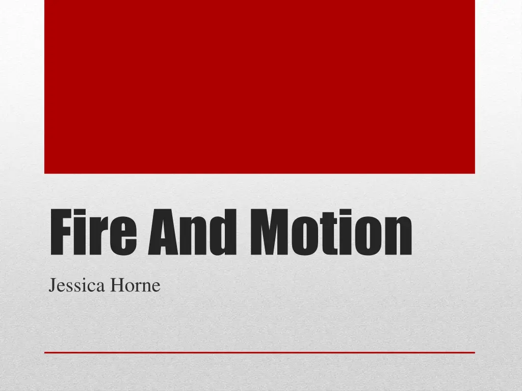 fire and motion jessica horne n.w