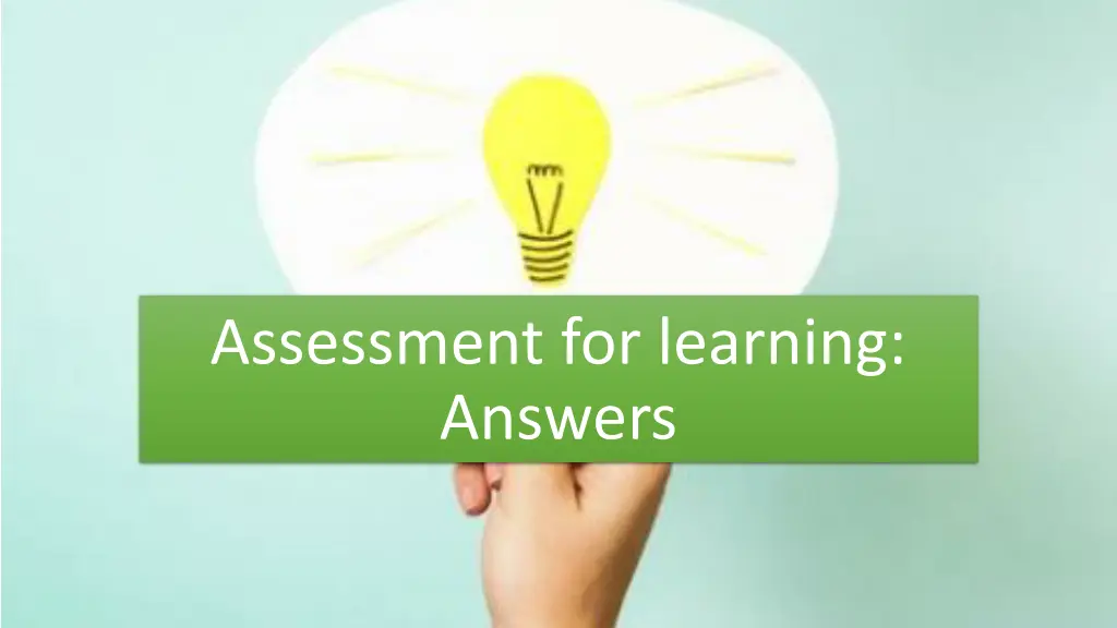 assessment for learning answers n.w
