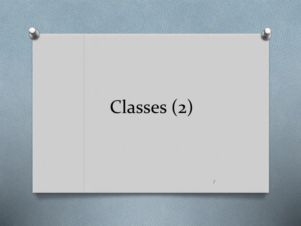 classes 2 n.w