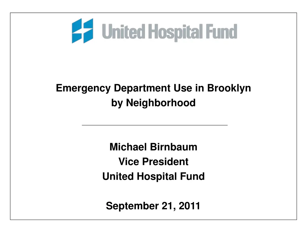 emergency department use in brooklyn n.w