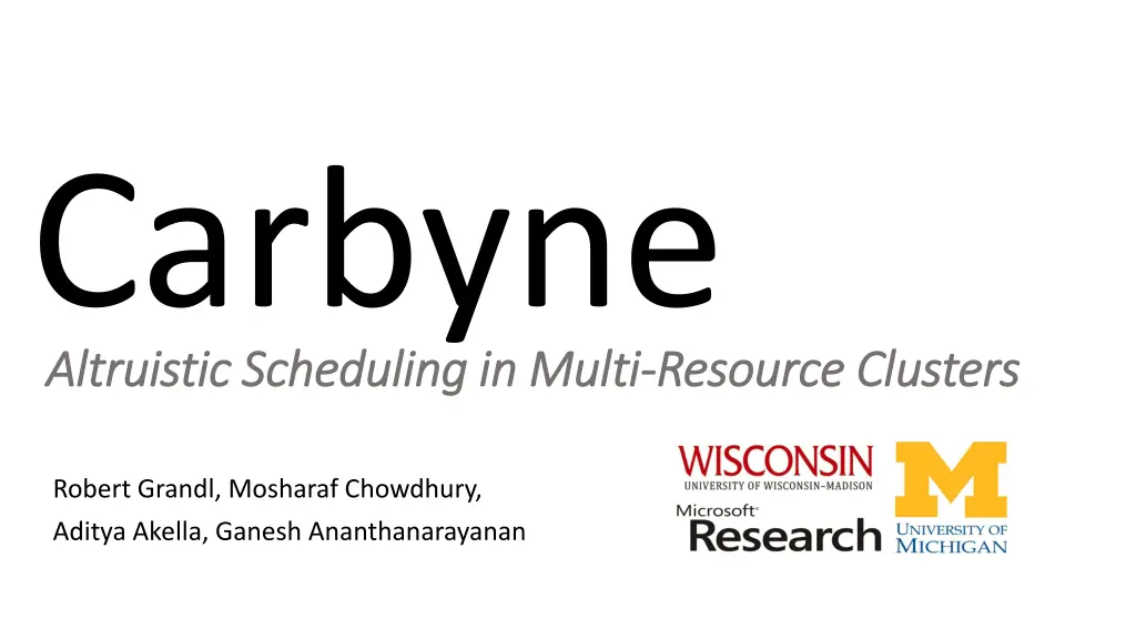 altruistic scheduling in multi altruistic n.w