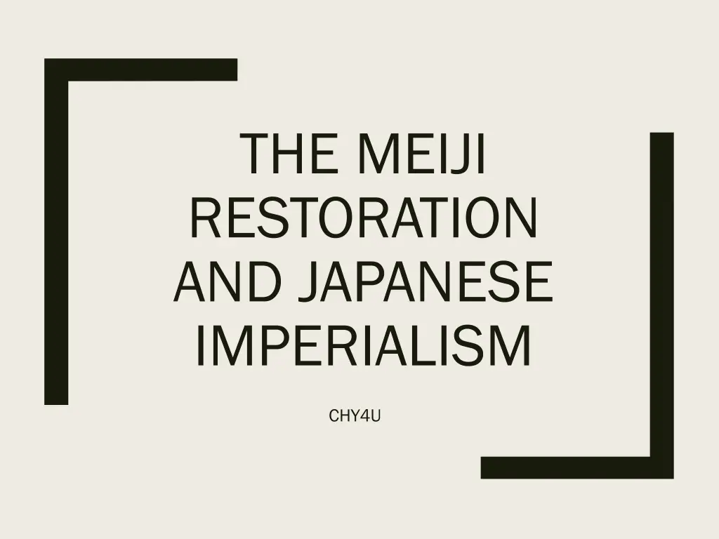 the meiji restoration and japanese imperialism n.w