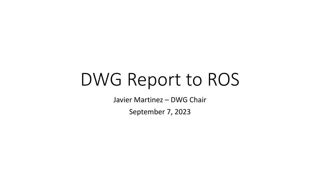 dwg report to ros n.w