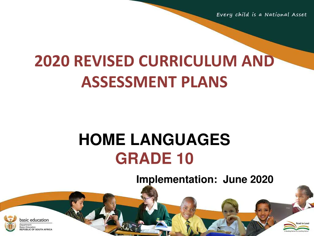 2020 revised curriculum and assessment plans n.w