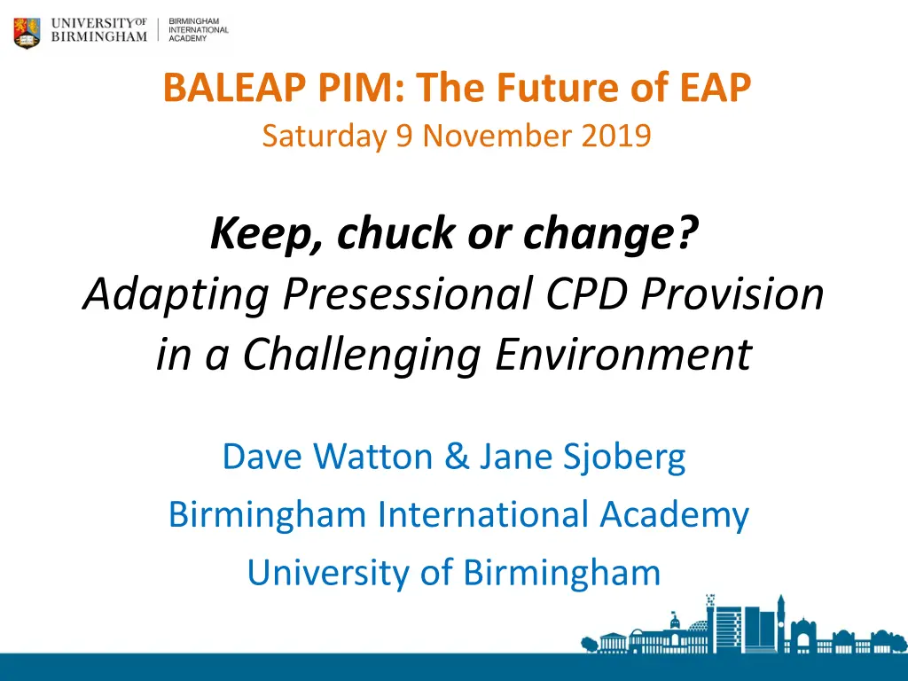 baleap pim the future of eap saturday 9 november n.w