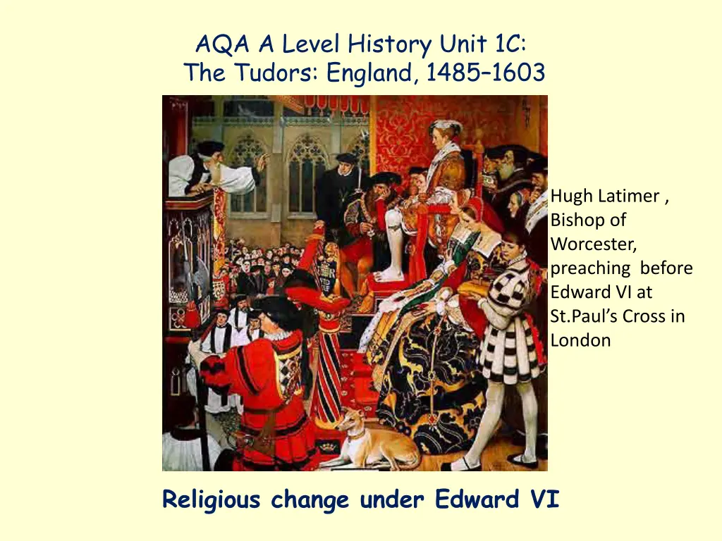 aqa a level history unit 1c the tudors england n.w